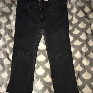 black Hollister low rise super skinny jeans